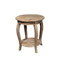 Alaterre Furniture Rustic - Reclaimed Round End Table, Driftwood ARSA1525